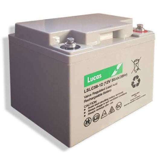Pair of two Lucas LSLC50-12 12V 50Ah Sealed AGM Mobility Battery