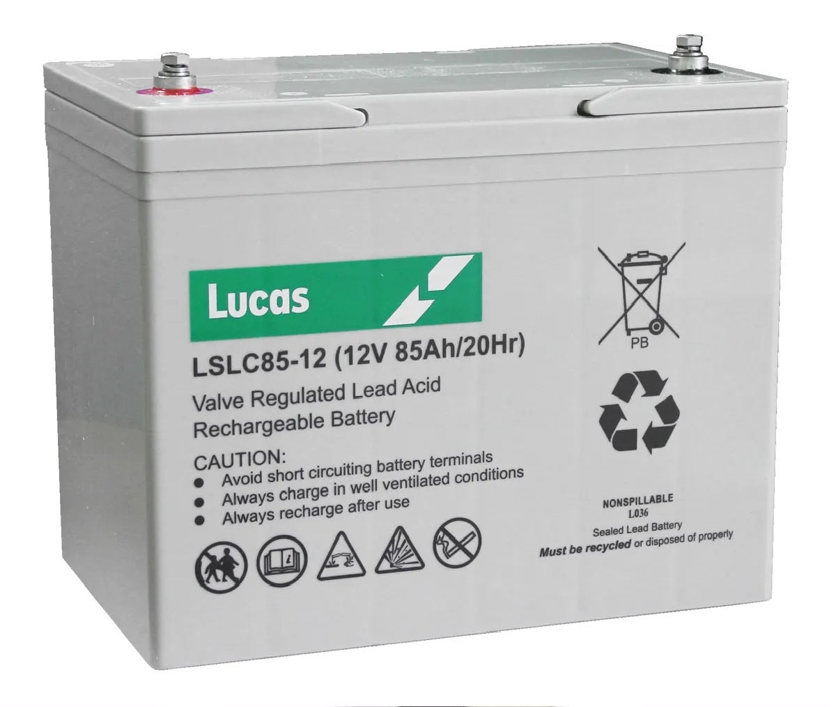 Lucas LSLC85-12 12V 85Ah Sealed AGM Mobility Battery