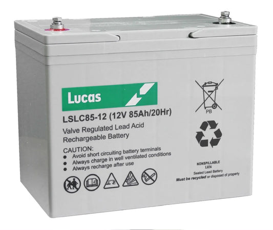 Pair of two Lucas LSLC85-12 12V 85Ah Sealed AGM Mobility Battery