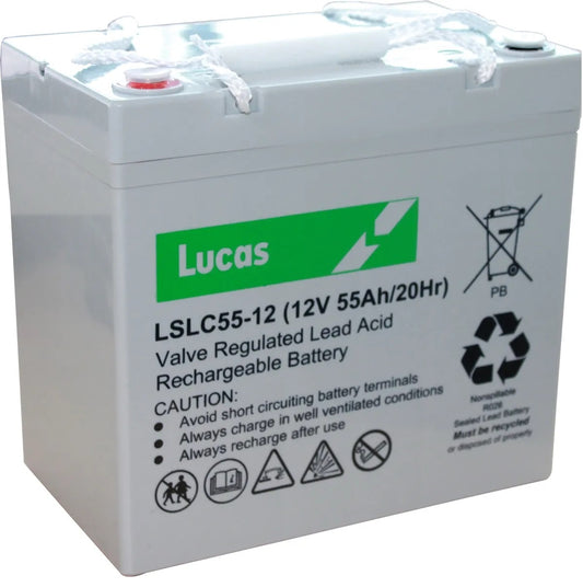 Lucas LSLC55-12 12V 55Ah Sealed AGM Mobility Battery