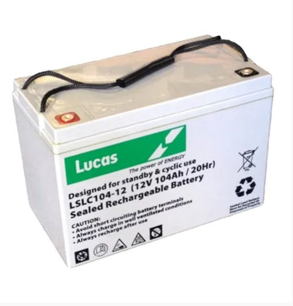 Lucas LSLC104‑12 – 12V Mobility Battery 104Ah AGM Deep Cycle Battery