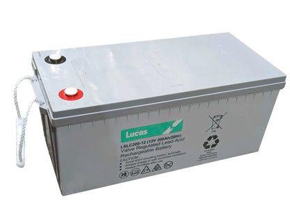 Lucas LSLC200‑12 12V 200 Ah AGM Deep Cycle Mobility Battery | Heavy‑Duty Long‑Life Power